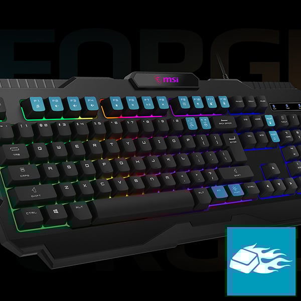 MSI GK100 Combo Gaming RGB Keyboard & Mouse Set, 19Key Anti
